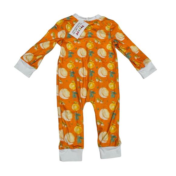 NWT The Printed Press 12-18M Peaches Romper - Picture 2 of 3